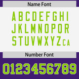 Custom Purple Neon Green Raglan Sleeves Personalized Pattern Authentic Football Jersey