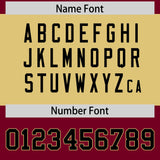 Custom Crimson Black Raglan Sleeves Personalized Pattern Authentic Football Jersey
