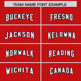 Custom Red Navy Raglan Sleeves Personalized Pattern Authentic Football Jersey