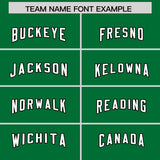 Custom Kelly Green Black Raglan Sleeves Personalized Pattern Authentic Football Jersey