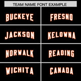 Custom Black Orange Raglan Sleeves Personalized Pattern Authentic Football Jersey