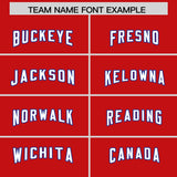 Custom Red Royal Raglan Sleeves Personalized Pattern Authentic Football Jersey
