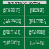 Custom Kelly Green White Raglan Sleeves Personalized Pattern Authentic Football Jersey