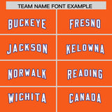 Custom Orange Royal Raglan Sleeves Personalized Pattern Authentic Football Jersey
