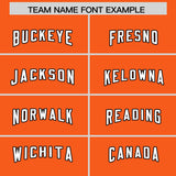 Custom Orange Black Raglan Sleeves Personalized Pattern Authentic Football Jersey