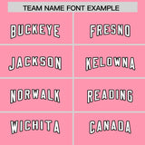 Custom Light Pink Black Raglan Sleeves Personalized Pattern Authentic Football Jersey