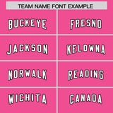 Custom Pink Black Raglan Sleeves Personalized Pattern Authentic Football Jersey