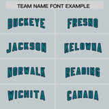 Custom Silver Navy Raglan Sleeves Personalized Pattern Authentic Football Jersey