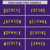Custom Purple Black Raglan Sleeves Personalized Pattern Authentic Football Jersey