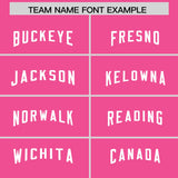 Custom Pink Pink Raglan Sleeves Personalized Pattern Authentic Football Jersey