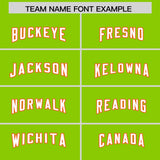 Custom Neon Green Orange Raglan Sleeves Personalized Pattern Authentic Football Jersey