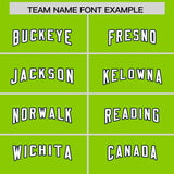 Custom Neon Green Navy Raglan Sleeves Personalized Pattern Authentic Football Jersey