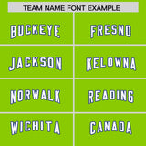 Custom Neon Green Royal Raglan Sleeves Personalized Pattern Authentic Football Jersey
