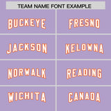 Custom Light Purple Orange Raglan Sleeves Personalized Pattern Authentic Football Jersey