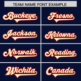 Custom Navy Red Raglan Sleeves Personalized Pattern Authentic Football Jersey