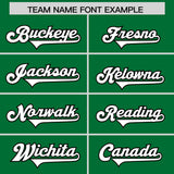 Custom Kelly Green Black Raglan Sleeves Personalized Pattern Authentic Football Jersey