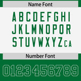Custom Kelly Green White Raglan Sleeves Personalized Pattern Authentic Football Jersey
