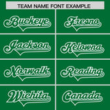 Custom Kelly Green White Raglan Sleeves Personalized Pattern Authentic Football Jersey