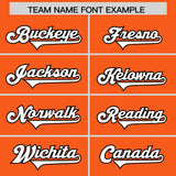 Custom Orange Black Raglan Sleeves Personalized Pattern Authentic Football Jersey
