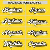 Custom Gold Black Raglan Sleeves Personalized Pattern Authentic Football Jersey