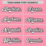 Custom Light Pink Black Raglan Sleeves Personalized Pattern Authentic Football Jersey