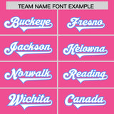 Custom Pink Powder Blue Raglan Sleeves Personalized Pattern Authentic Football Jersey