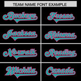 Custom Black Pink Raglan Sleeves Personalized Pattern Authentic Football Jersey