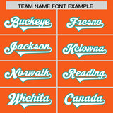 Custom Orange Aqua Raglan Sleeves Personalized Pattern Authentic Football Jersey