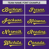 Custom Purple Black Raglan Sleeves Personalized Pattern Authentic Football Jersey