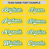 Custom Gold Kelly Green Raglan Sleeves Personalized Pattern Authentic Football Jersey
