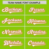 Custom Neon Green Orange Raglan Sleeves Personalized Pattern Authentic Football Jersey
