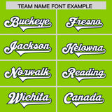 Custom Neon Green Navy Raglan Sleeves Personalized Pattern Authentic Football Jersey