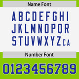 Custom Neon Green Royal Raglan Sleeves Personalized Pattern Authentic Football Jersey