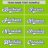 Custom Neon Green Royal Raglan Sleeves Personalized Pattern Authentic Football Jersey