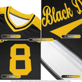 Custom White Black Raglan Sleeves Personalized Pattern Authentic Football Jersey
