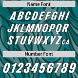 Custom Aqua Personalized Printed Graffiti Pattern Design Authentic Football Jersey