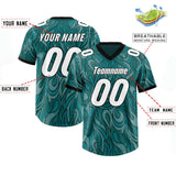 Custom Aqua Personalized Printed Graffiti Pattern Design Authentic Football Jersey