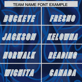 Custom Navy Personalized Printed Graffiti Pattern Design Authentic Football Jersey