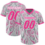 Custom Grey Personalized Printed Graffiti Pattern Design Authentic Football Jersey