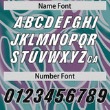 Custom Aqua Personalized Printed Graffiti Pattern Design Authentic Football Jersey