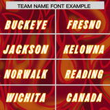 Custom Crimson Personalized Printed Graffiti Pattern Design Authentic Football Jersey