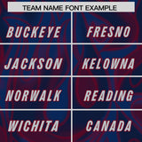 Custom Navy Personalized Printed Graffiti Pattern Design Authentic Football Jersey