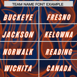 Custom Navy Personalized Printed Graffiti Pattern Design Authentic Football Jersey