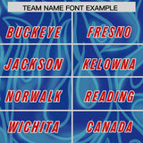 Custom Blue Personalized Printed Graffiti Pattern Design Authentic Football Jersey