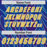 Custom Royal Personalized Printed Graffiti Pattern Design Authentic Football Jersey