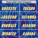 Custom Royal Personalized Printed Graffiti Pattern Design Authentic Football Jersey