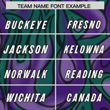 Custom Purple Personalized Printed Graffiti Pattern Design Authentic Football Jersey