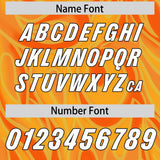 Custom Gold Orange Personalized Printed Graffiti Pattern Design Authentic Football Jersey