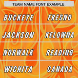 Custom Gold Orange Personalized Printed Graffiti Pattern Design Authentic Football Jersey