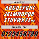 Custom Orange Personalized Printed Graffiti Pattern Design Authentic Football Jersey